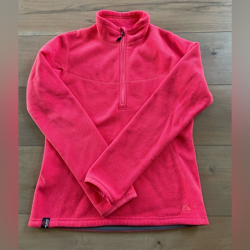 Women’s Nike ACG Coral Pink/Red Quarter-Zip Polar-tech Fleece, Medium